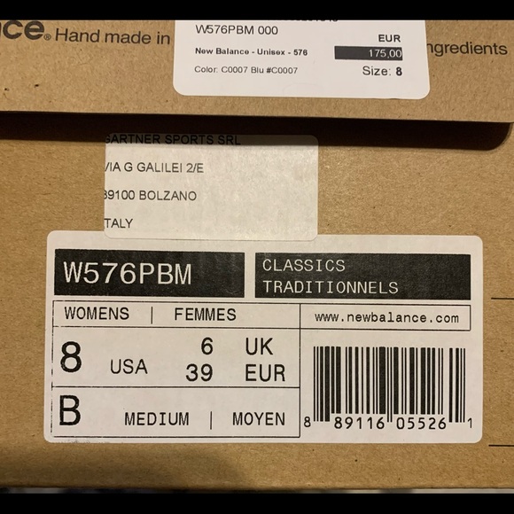 NIB, ULTRA RARE, New Balance 576PBM, Womens 8, Mens 6.5 $300 - Picture 9 of 9